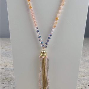 Crystal Tassel Necklace